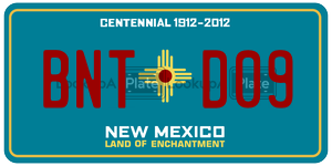 BNTD09 license plate in New Mexico
