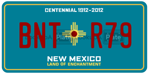 BNTR79 license plate in New Mexico
