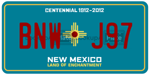 BNWJ97  license plate in NM