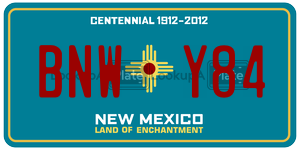 BNWY84  license plate in NM