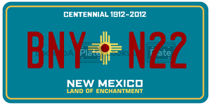 BNYN22  license plate in NM