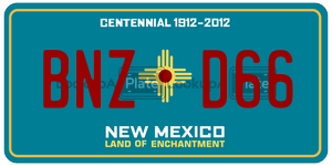 BNZD66  license plate in NM