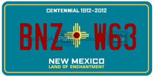 BNZW63  license plate in NM