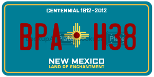BPAH38  license plate in NM
