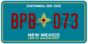 BPBD73 license plate in New Mexico