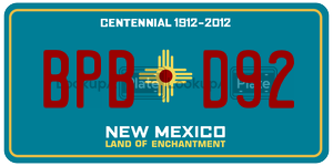 BPBD92  license plate in NM