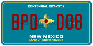BPDD08 license plate in New Mexico