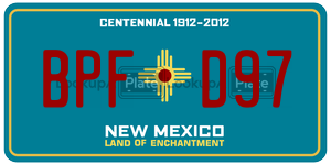 BPFD97  license plate in NM