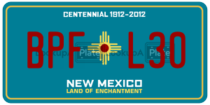 BPFL30 license plate in New Mexico