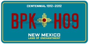BPKH09  license plate in NM