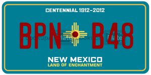 BPNB48 license plate in New Mexico