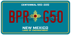BPRG50 license plate in New Mexico