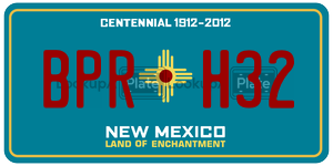BPRH32 license plate in New Mexico
