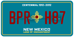 BPRH87  license plate in NM