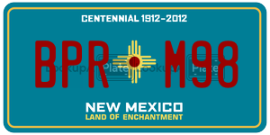 BPRM98  license plate in NM