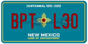 BPTL30 license plate in New Mexico