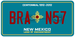 BRAN57  license plate in NM
