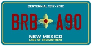 BRBA90  license plate in NM