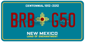 BRBG50  license plate in NM