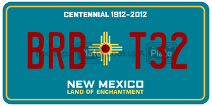 BRBT32 license plate in New Mexico