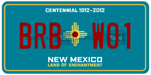 BRBW01  license plate in NM