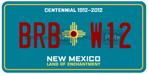 BRBW12  license plate in NM
