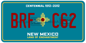 BRFC62  license plate in NM