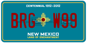 BRGW99 license plate in New Mexico