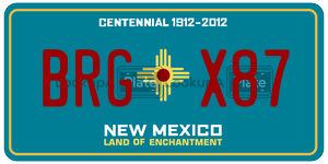 BRGX87  license plate in NM