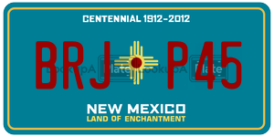 BRJP45 license plate in New Mexico