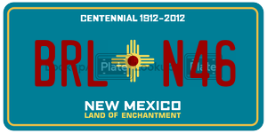 BRLN46 license plate in New Mexico