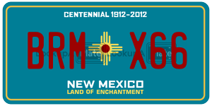 BRMX66 license plate in New Mexico