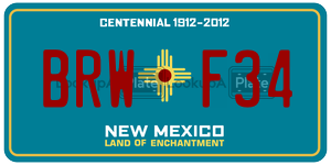 BRWF34  license plate in NM
