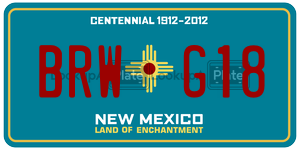 BRWG18  license plate in NM