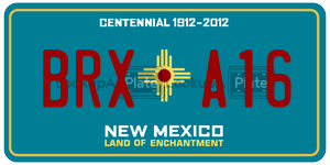 BRXA16  license plate in NM