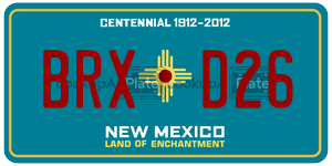 BRXD26  license plate in NM