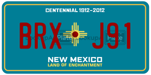 BRXJ91  license plate in NM