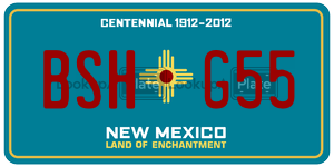 BSHG55 license plate in New Mexico
