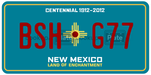BSHG77  license plate in NM
