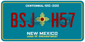 BSJH57  license plate in NM