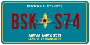 BSKS74 license plate in New Mexico
