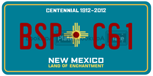 BSPC61 license plate in New Mexico
