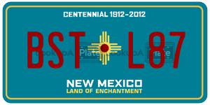 BSTL87 license plate in New Mexico