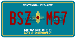 BSZM57  license plate in NM