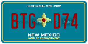 BTGD74  license plate in NM