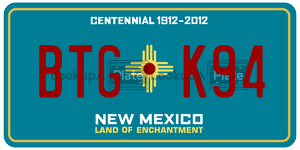 BTGK94  license plate in NM