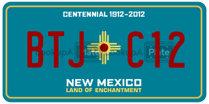BTJC12  license plate in NM