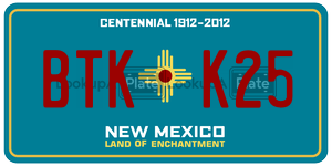 BTKK25  license plate in NM