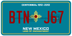 BTNJ67  license plate in NM