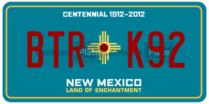 BTRK92  license plate in NM